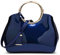 DEERWORD Donna Borse a Mano Borsa a Spalla Elegante Grandi Firmate Marca Tracolla Antifurto PU pelle 5376 1 pz Blu