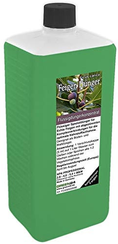 Feigen-Dünger flüssig XL 1 Liter | Ficus carica, Echte Feige, Pflanzen in Beet und Kübel düngen | NPK Voll-Dünger flüssig