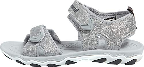 hummel Mädchen Sandal Glitter Jr Sandal, Silber, 32 EU