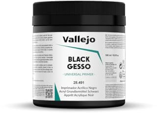AV Acrylicos Vallejo: Vallejo 28491 Black Gesso (500ml)