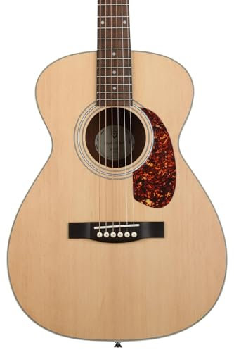 Guild Guitars M-240E Akustikgitarre, klein, Konzertgröße, mit massiver Sitka-Fichtendecke und Mahagoni-Torbogen, Natur, Westerly Collection