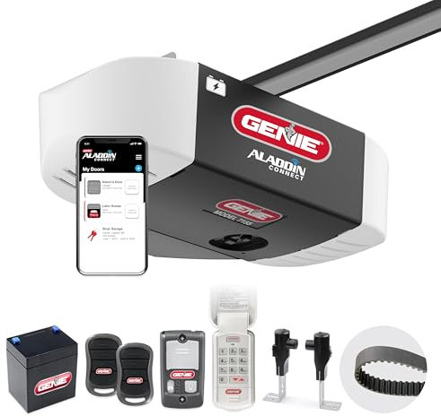 Genie 7155-TKV Smart Garage Door Opener StealthDrive Connect - Ultra Quiet opener, WiFi, Battery Backup - Works with Alexa & Google Home