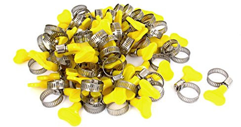 Aexit Adjustable 13mm-19mm Range Metal Tube Clip Key Type Hose Clamp 100 Pcs (139a99ec734f76b4b3a1550e152961e3)