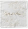 Sovie HORECA Serviette Mr & Mrs (Blume) |aus 3-lagigem Tissue, 33 x 33 cm, 100 Stück - elegante Hochzeitsservietten mit goldfarbener Schrift und Blütendesign