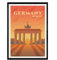 Berlin Blatt. Vintage-Stil. Poster Stadtfarben. Berlin Anzeigengröße A3