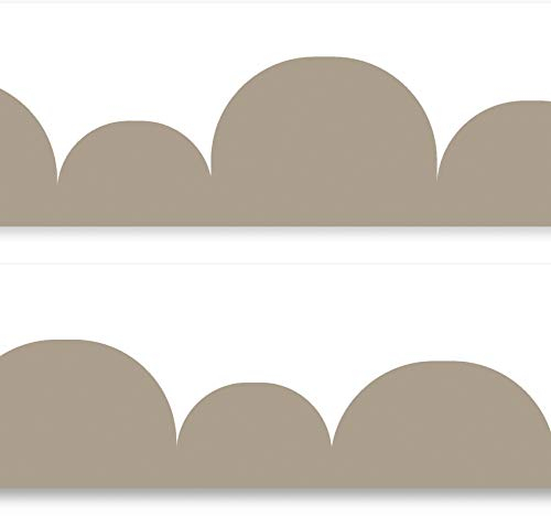 Yabaduu Bordüre 15x200cm für Kinderzimmer Babyzimmer Deko im Skandi Look Scandi Aufkleber Wandbordüre Wandtattoo für Kinder Mädchen Junge Y034 (Mud)