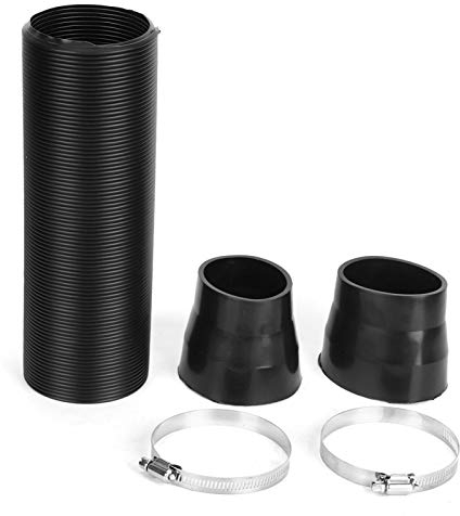 Admisión de Aire frío del Coche,76mm/3 pulgadas Universal Tubo de entrada de aire frío para coche Manguera de tubo de conducto flexible Accesorios para coche, Modificación de potencia del motor