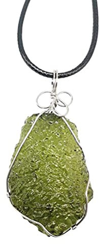 BTOSEP Anhänger Halskette,Moldavit Anhänger Halskette Unregelmäßige natürliche Energie Stein Halskette Tschechische Kristall Anhänger Halskette Geschenk für Frauen Mädchen,Schmuck für Männer & Frauen