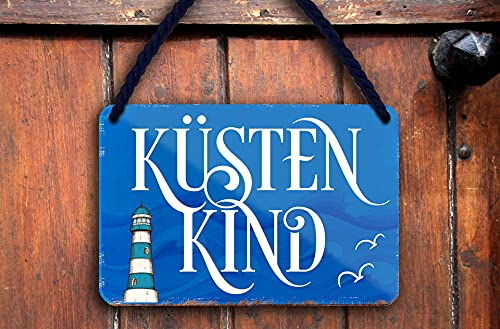 schilderkreis24 Blechschilder Kollektion 18x12cm – Nordsee, Ostsee & Meer: Dekoration & Geschenkideen mit maritimen Sprüchen (Küstenkind)