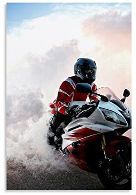 Motorrad-Poster R6, Leinwand-Kunstposter und Wandkunstdruck, modernes Familienschlafzimmerdekor, Poster, 40 x 60 cm