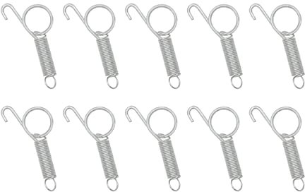 10 Pack Rabbit Cages Door Metal Finger Spring Latch Hook Multi-Functional Pet Cages Door Spring Latch for Fixing Small Animal, Rabbit, Dog, Cat, Parrot, Guinea Pig,Squirrel, Pet Cage Door