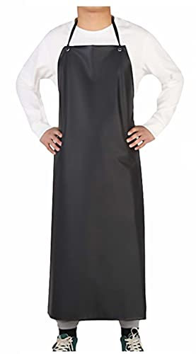 Anawakia PVC-Schürze, Schlachterschürze, Metzgerschürze, wasserdichte PVC Schürze, Heavy Duty Industrie Arbeit Schürze (a,110 x 80cm)