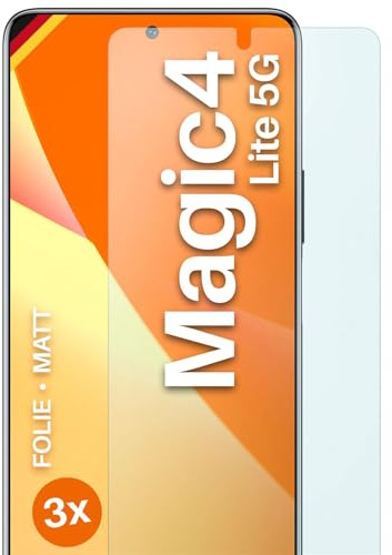 moex FlexProtect matte Schutzfolie für Honor Magic4 Lite 5G Displayschutz Folie matt gegen Reflexionen, Anti Reflex Handyfolie mit Sonnenschutz, Kompatibel mit jeder Handyhülle, 3 Stück