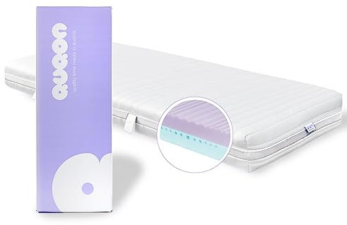 QUQON® Smart Matratze - 80x200 cm - ergonomische 7-Zonen Wendematratze mit 2 Härtegraden - H2 und H4-101 Nächte Probeschlafen - 10 Jahre Garantie - Atmungsaktiv - Hergestellt in Österreich