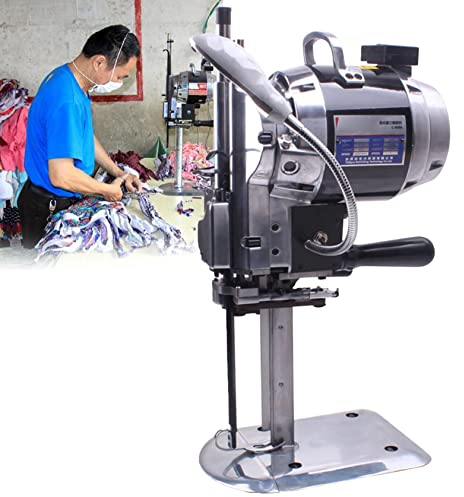 XDLYWUZIQ Elektrischer Scherenschneider Professionelle Vertikale Elektrische Stoffschneidemaschine Vertikales Gerades Messer 1100w Elektrische Schere, Für Stoff, Kleidung, Leder, Papier,8-inches