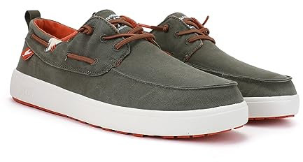 WALK IN PITAS | Maui | Herren Mokassins | Flache Slipper für Männer | Slip on Loafer | Sneakers | Schlupfschuhe | Freizeitschuhe | Walkinpitas Schuhe | Kaki 43