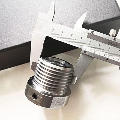 Lioaeust Wood Lathe Chuck Adapter, 1-1/2-8 TPI to 1 x 8 TPI, Stainless Steel, Includes Set Screw, Compatible with Lathe