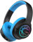 iClever Kids Wireless Headphones with LED Lights, BTH18 Safe Volume 74/85dBA, 43H Playtime, Stereo Sound, Type-C, AUX Cable, Bluetooth5.3 Over Ear Kids bluetooth Headphones for Tablet/Travel