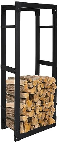 Ansobea 150x40x25cm Range-bûches Extérieur Intérieur Stockage de Bois Porte bûches de cheminée Porte-Bûches Étagère pour Bois de Cheminée