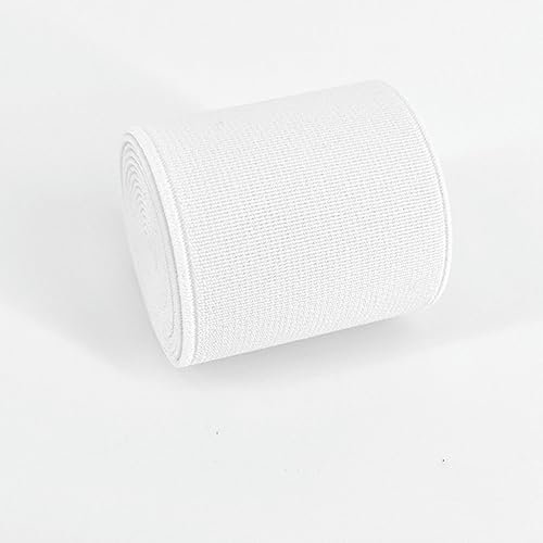 2/5M 1.5mm Thick 20-50mm Elastic Bands for Pants Belt Webbing Tapes Underwear Shoes Rubber Band DIY Clothing Sewing Accessories-White,50mm,5Meters