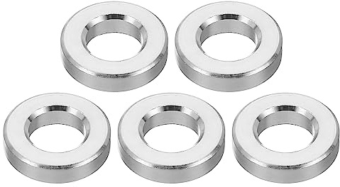 PATIKIL M8 Espaciadores de Aluminio, 5pcs Separador Redondo de Metal Espaciadores Metálicos de Aleación de Aluminio para 5/16 o M8 Tornillo Pernos, 8.2x16x4mm (ID*OD*Esp.)