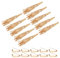 PATIKIL 41mm Corsage Décoratif Support, 10 pcs Broche Broche Vase Pochette Boutonnières Support avec Barre Épingles pour Mariage Fête DIY Artisanat, Rose Or
