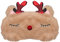 VerteLife Schlafen Augenmaske Weihnachten Schlafbrille Weiche Plüsch-Schlafmaske Neuheit Reisen Augenabdeckung Cartoon Tier Augenbinde für Kinder Erwachsene (Weihnachtsgeweih,Braun)