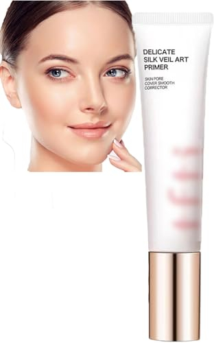 Smooth Corrector zur Abdeckung der Hautporen, zarter Silk Veil Art Primer 30 ml, Primer für unsichtbare Poren mit Ölkontrolle, Primer für Gesichts-Make-up, Concealing Tone Up Primer (1PCS)