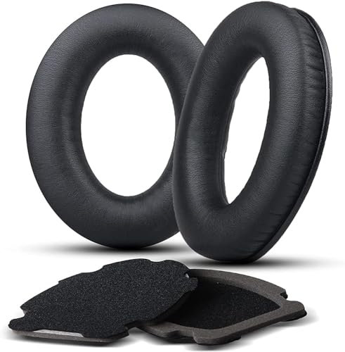 Replacement Ear Pads for Bose Aviation A20, Earpads Cushions Compatible with Bose Aviation Headset X A10 A20, Durable Leather Slow Rebound Memory Foam (Black)