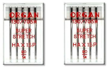 Organ - Agujas para máquina de coser, todos los tipos 130/705 H (cuero, grosor 100)
