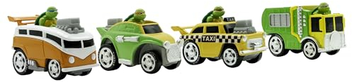 Teenage Mutant Ninja Turtles | TMNT Druckguss Shell Riders Set, Klassisches Styling |Actionspielzeug & Geschenke ab 3 Jahren