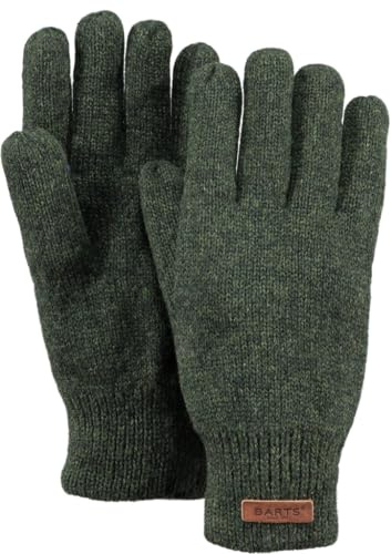 Barts Haakon Lambswool Handschuhe Herren - Strickhandschuhe Fingerhandschuhe Wollhandschuhe mit Futter Winter Herbst-Winter