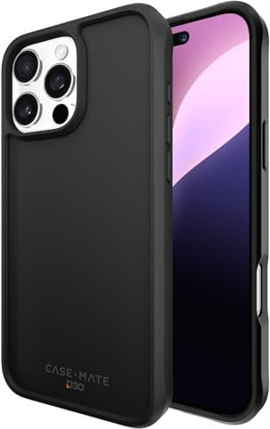 Case-Mate iPhone 16 Pro Max Case [Compatible with MagSafe] Tough Shockproof Phone Case with 16ft D3O Drop Protection - Premium Rugged Cover for iPhone 16 Pro Max - Black
