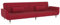 Generisch Kangmusi Schlafsofa 2-Sitzer mit 2 Kissen Weinrot Samt, Rot 337587