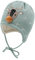 maximo GOTS Baby-Mütze, ausgenäht Rentier-Jacquard, Teddyfutter, Minipompon Made in Germany