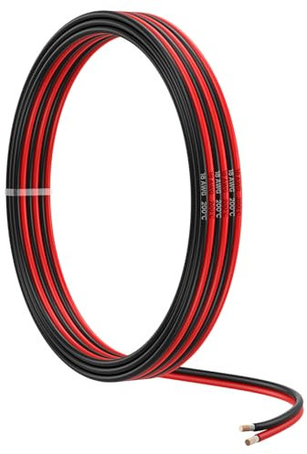 MMOBIEL 18 AWG Cable Eléctrico Paralelo – 18 Gauge 5m / 16.4ft - Cable Cobre Estañado - 2 Conductores Automoción - Led Tiras, Audio/Altavoz de Alambre, Lámparas