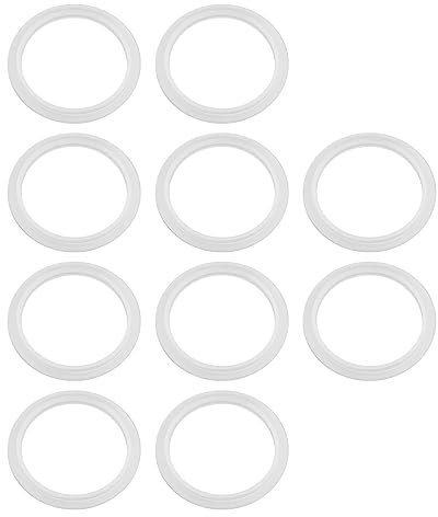 eMagTech 10pcs Juntas Tóricas Anillo de Sellado de Tapón de Baño Junta de Sellado de Silicona Transparente Sello de Residuos de Lavabo Emergente de Lavabo 34mm ID 43mm OD