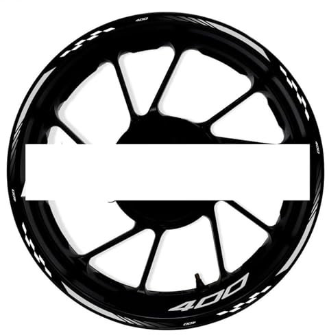 HDSNWG Einfache Installation Motorrad-Radaufkleber Rennfelgenstreifen-Aufkleber Motorrad-Dekorationszubehör Für Kawasaki Für Ninja 400 4 00(Style 4)