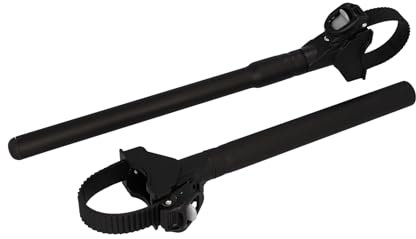 FISCHER Fahrradrahmenadapter, Variabler Adapter für sicheren und praktischen Fahrradtransport, passend für Rohre bis 6 cm Durchmesser, Abstand bis 65 cm zwischen Sattelstütze und Lenker, schwarz