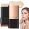 Fendibang Foundation Stick, Korean Hydrating Lightweight Foundation Stick With Brush, Synthetic Foundation Stick, Double Head Foundation Make up Stick, Natural Matte Finish Foundation Stick (White)
