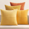 EMEMA Kissenbezug Kordsamt 4er Set Herbst Patchwork Kissenhülle 45x45 cm Zierkissenbezug Dekokissen Sofakissen Kord Dekorative Kissen für Sofa Sessel Zuhause Schlafzimmer Orange Serie
