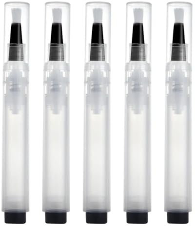 Stylo de retouche de peinture rechargeable, 5 stylos retouche peinture visible 6 ml, stylo rechargeable portable pour murs, planchers bois, armoires, fenêtres, portes Styl