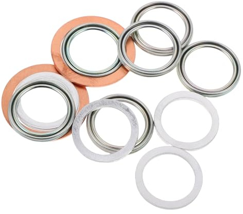 HORIALENCE Dichtungssatz Einfache Installation für Differential und Getriebe 12 Stück Metallmaterial Kompatibel mit Fahrzeug Getriebeölwechsel
