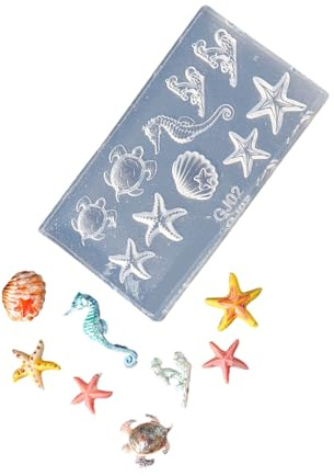 Professional Sea Series Nails Art Molds Small Accessories Mold Nails Decorative Moulds for Salon Manicure Decorations Food Grade Silicone Craft Mold