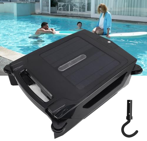 Robot nettoyeur de piscine solaire automatique avec fonction d'évitement automatique, échappement et moteurs sans balais pour un nettoyage efficace jusqu'à 80 m²
