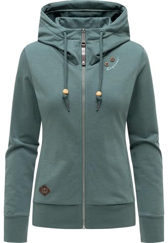 Ragwear Damen Zip-Hoodie Kapuzenjacke Sweatjacke Paya Intl. Pine Green26 Gr. XS