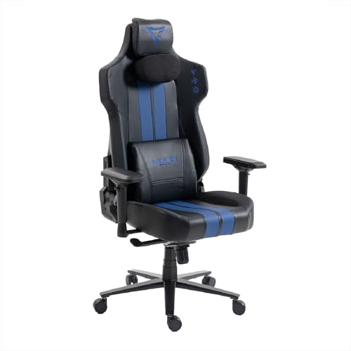 Noua Wave Sedia Gaming Ergonomica con Funzione a Dondolo | Braccioli 3D | Reclinabile 180° | Portata 150kg | Pelle Sintetica Premium