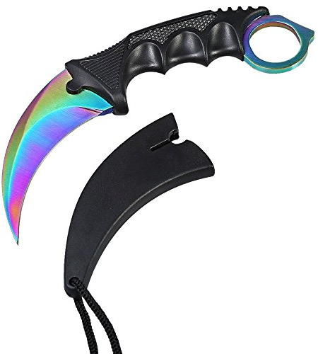 Baer CSGO Karambit Knife - Karambit Fade Skin - Real Knife - Überlebensmesser Multicolor