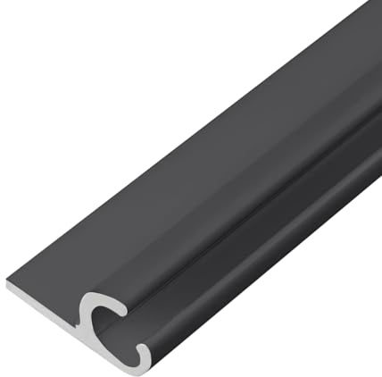 LYSEL® Kederschiene Kederleiste Kederprofil 15x30mm pulverbeschichtet 2m 45° Schwarz Ø10mm für Keder 6-9mm