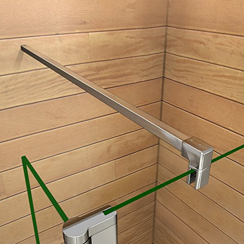 Barra Stabilizzatrice Tagliabile Per Box Doccia Parete Fissa Da Bagno In Alluminio Cromato Lucido 90cm Adatto Per Vetro 8/10mm Spessore